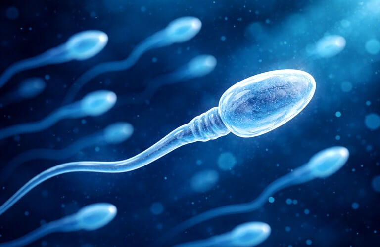 Spermatozoïde en mouvement